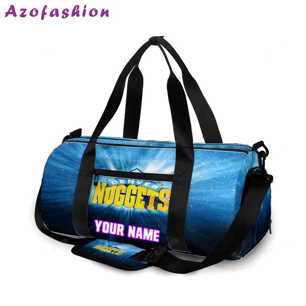 Denver nuggets blue galaxy personalized name travel bag gym bag 1003 Travel Bag