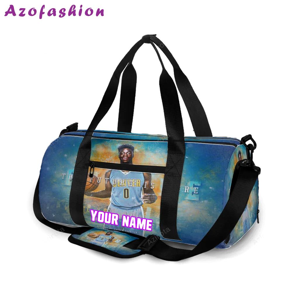Denver nuggets emmanuel mudiay2 personalized name travel bag gym bag 1282 Travel Bag
