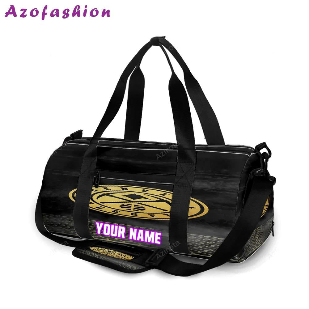 Denver nuggets golden stadium black personalized name travel bag gym bag 580 Travel Bag
