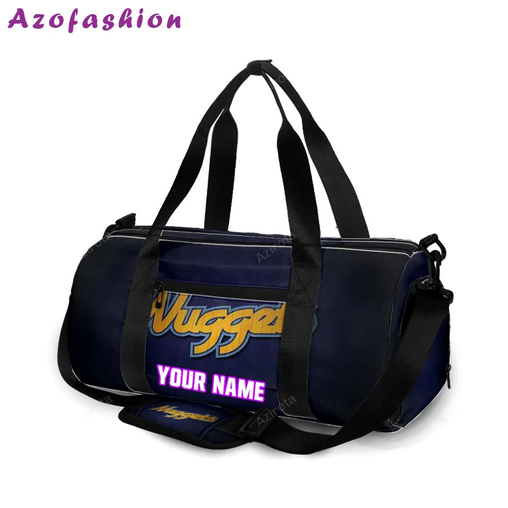Denver nuggets purple wood personalized name travel bag gym bag 1468 Travel Bag