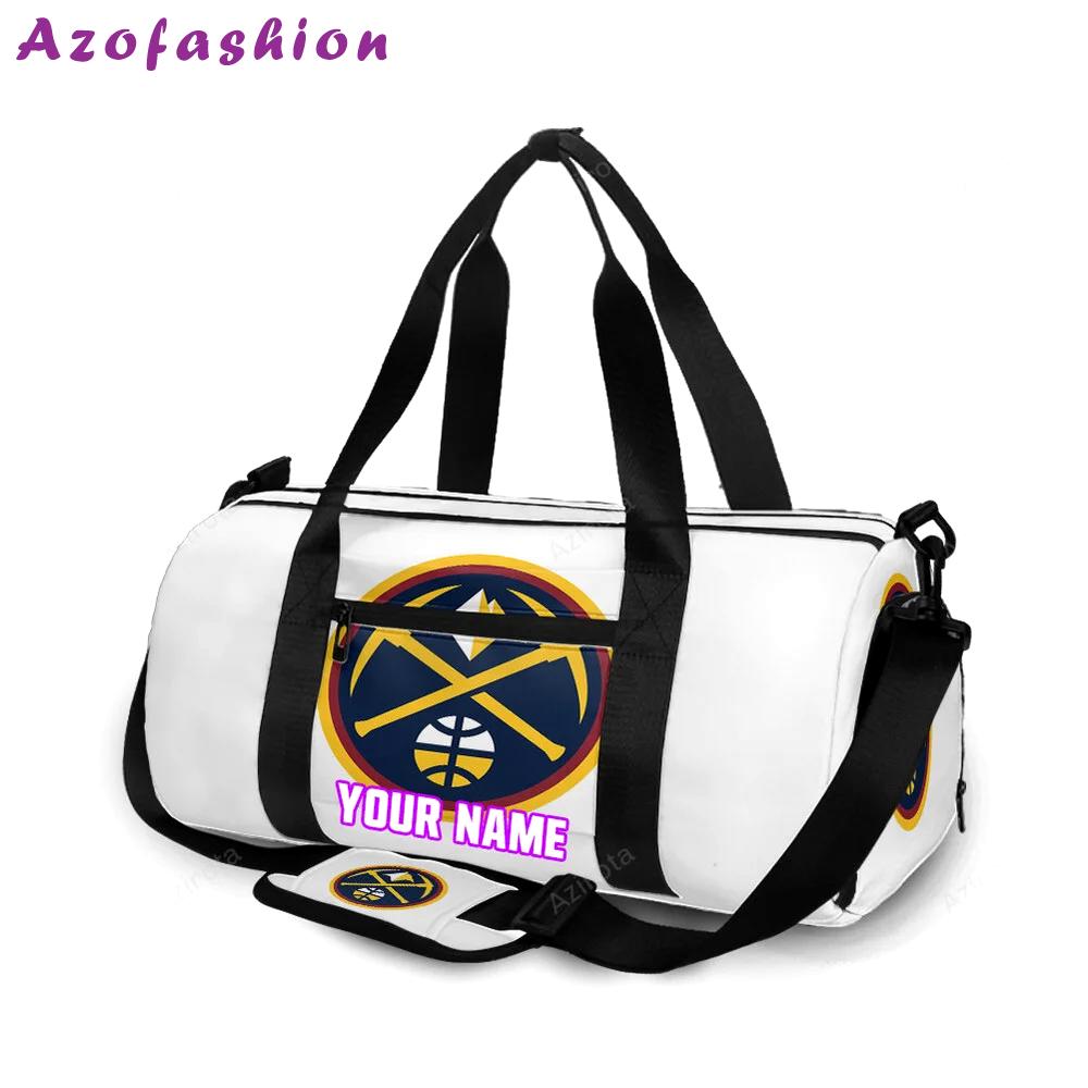 Denver nuggets white personalized name travel bag gym bag 360 Travel Bag