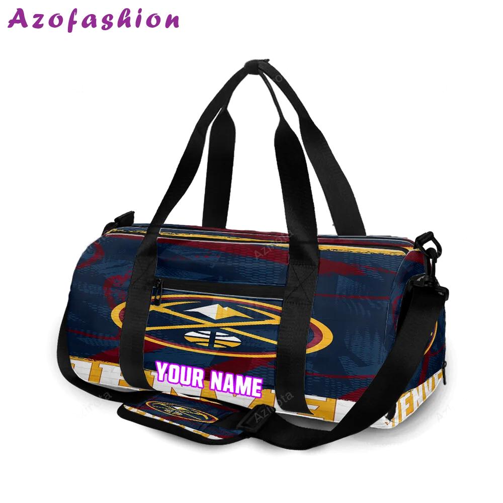 Denver nuggets yellow blue personalized name travel bag gym bag 1729 Travel Bag