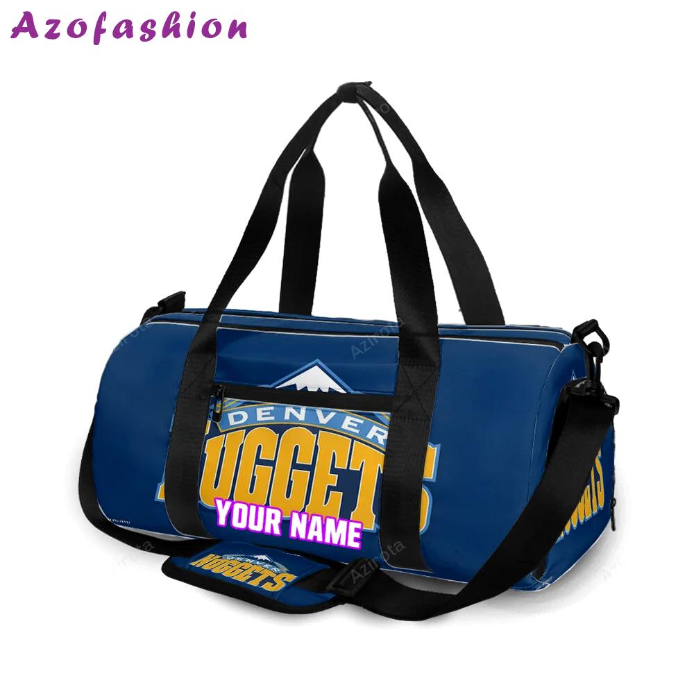 Denver nuggets yellow blue red personalized name travel bag gym bag 405 Travel Bag