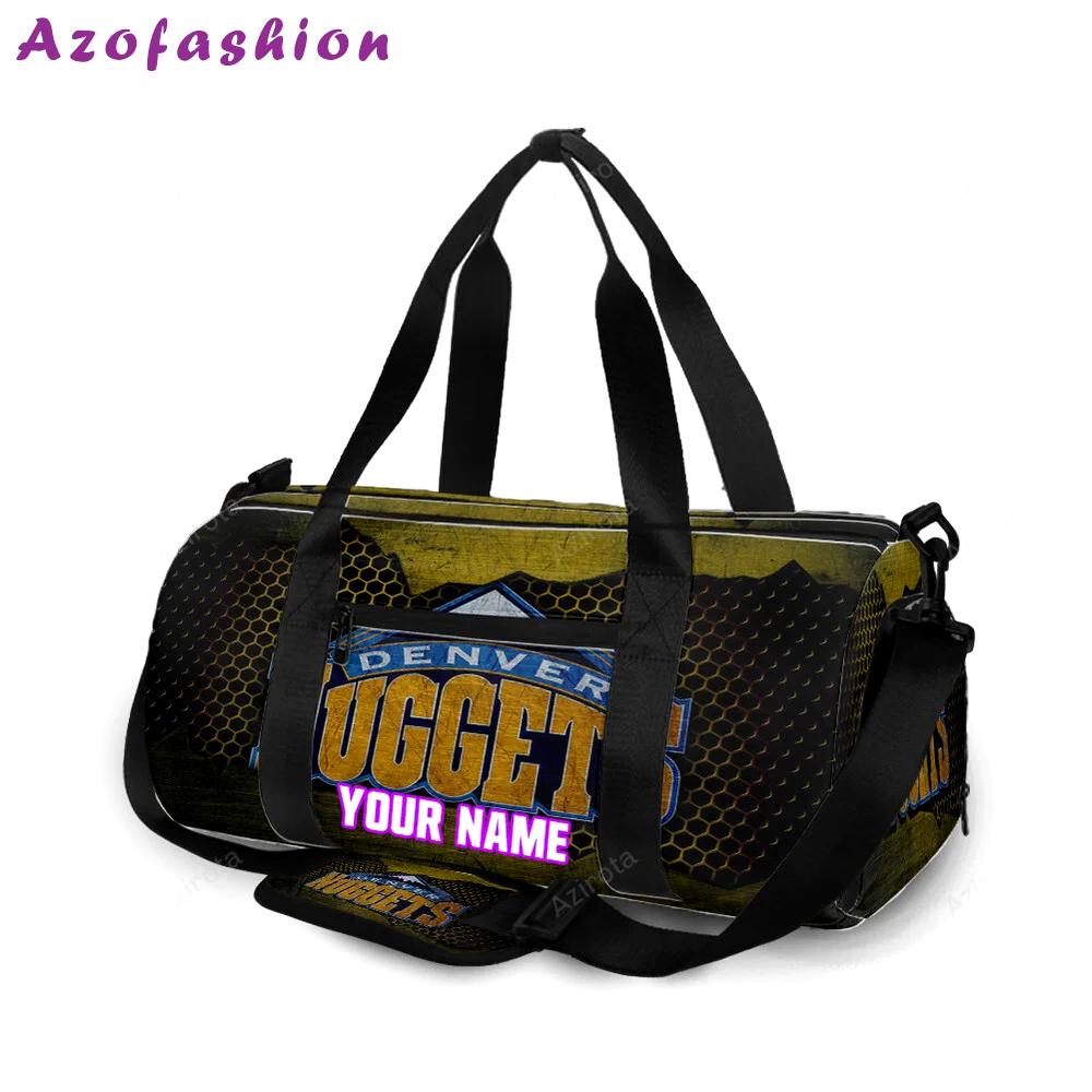 Denver nuggets yellow hive metal personalized name travel bag gym bag 910 Travel Bag
