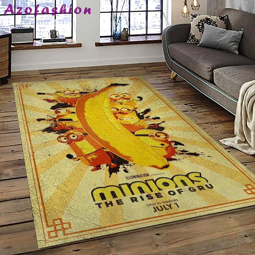 Despicable me film movie minion characters area rug home decor halloween gift best present for friends dmm38 Rectangle Rug