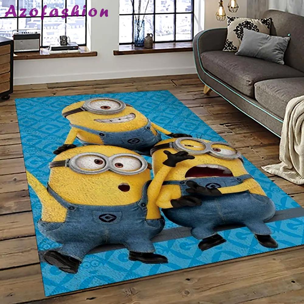 Despicable me film movie minion characters area rug home decor halloween gift best present for friends dmm4 Rectangle Rug