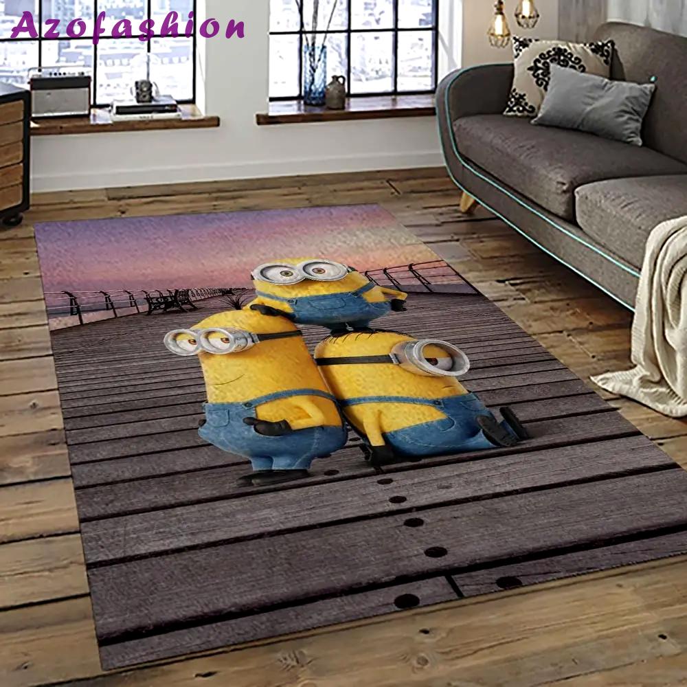 Despicable me film movie minion characters area rug home decor halloween gift best present for friends dmm87 Rectangle Rug