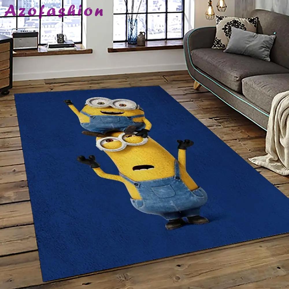 Despicable me film movie minion characters area rug home decor halloween gift best present for friends dmm89 Rectangle Rug