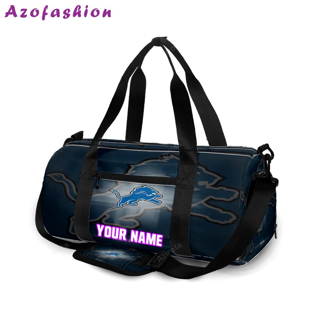 Detroit lions emblem v5 personalized name travel bag gym bag 979 Travel Bag