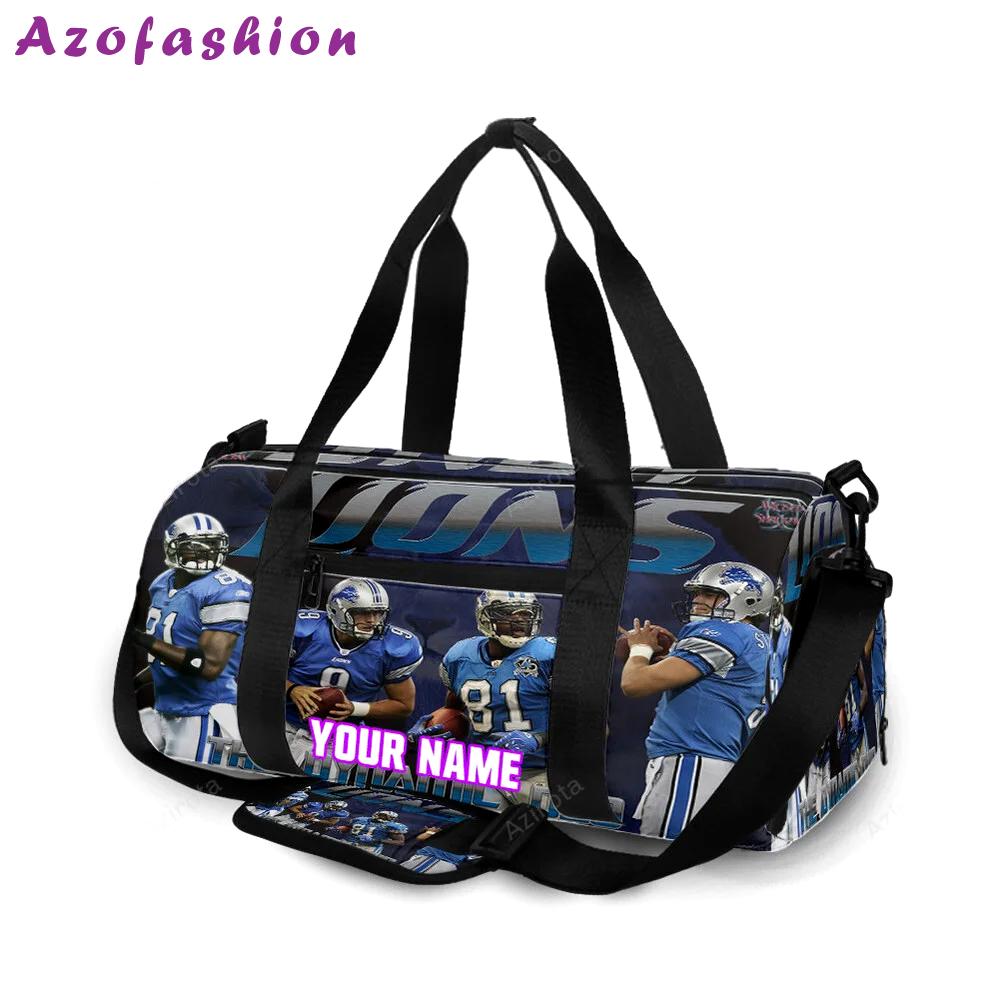 Detroit lions team v2 personalized name travel bag gym bag 2110 Travel Bag