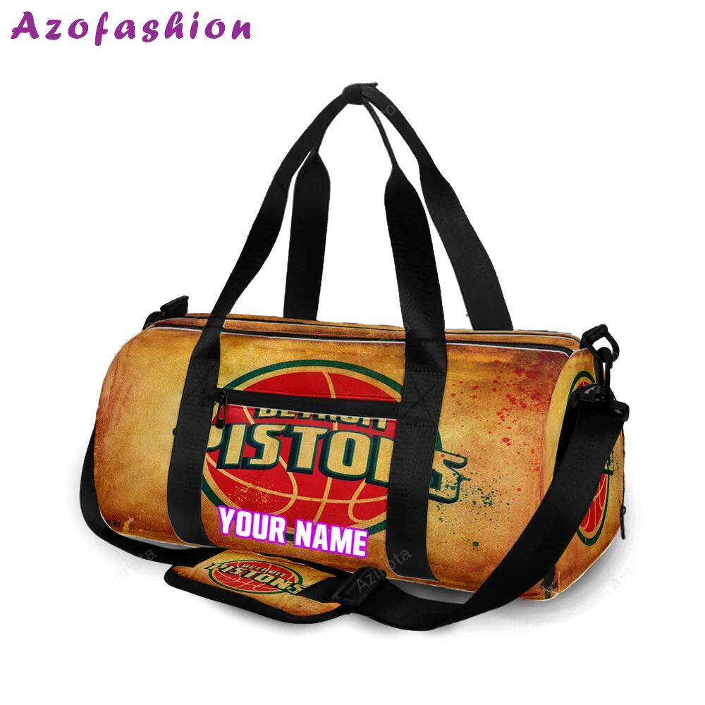 Detroit pistons vintage personalized name travel bag gym bag 1858 Travel Bag