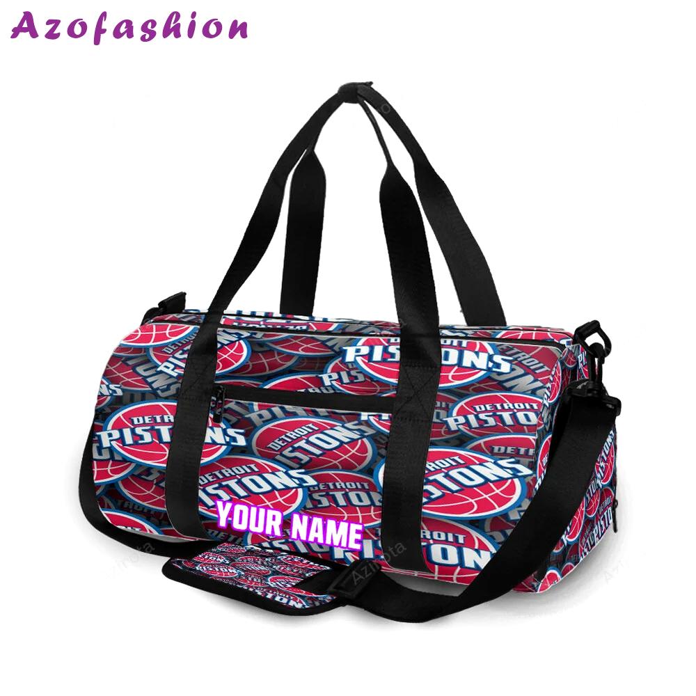 Detroit pistons1 personalized name travel bag gym bag 2163 Travel Bag