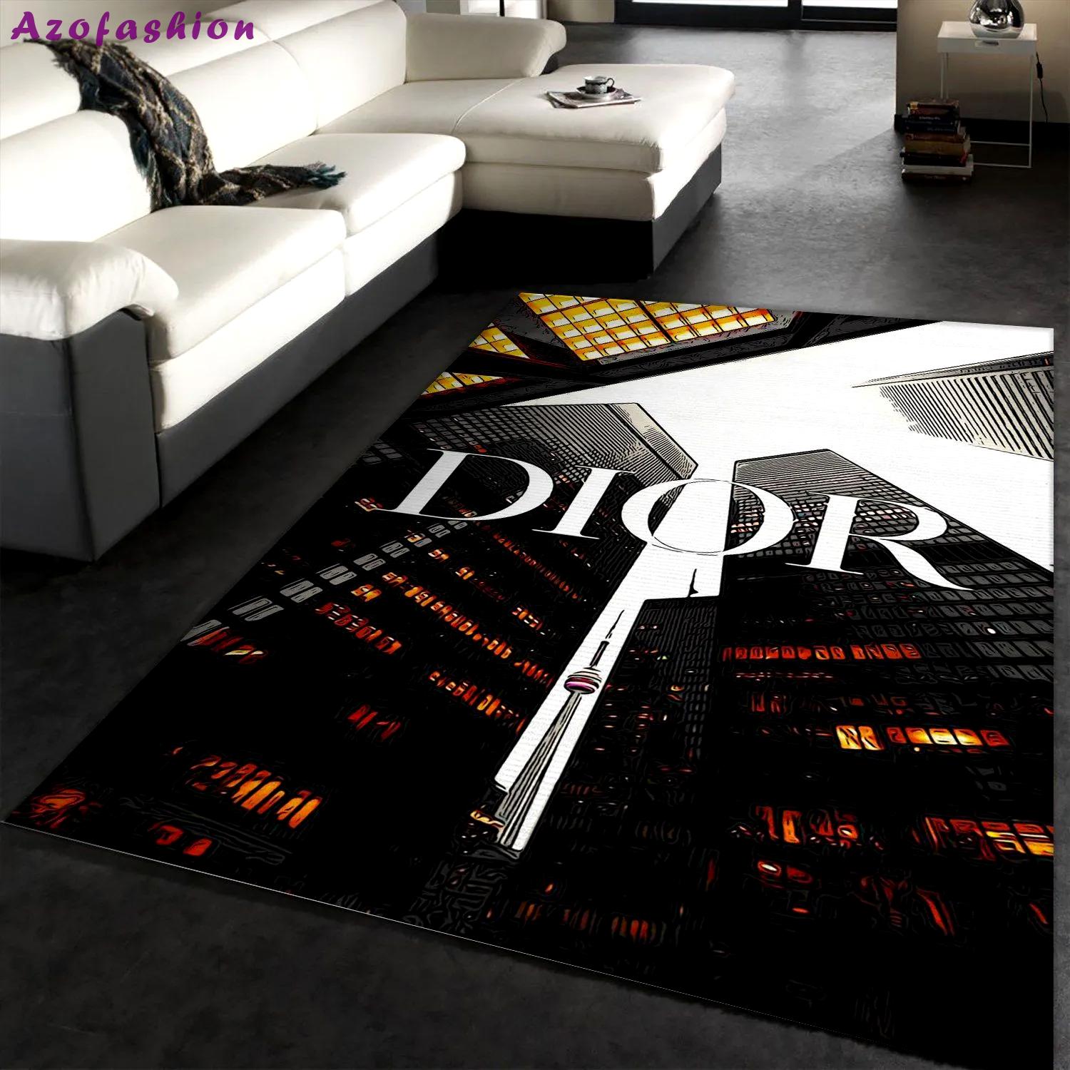 Dior logo type 114. Upgrade Your Living Room with Luxury Home Decor: Area Carpets, Floor Decor, Door Mats, and Hot Gift Items with style a High-End Fashion Brand Rectangle Rug