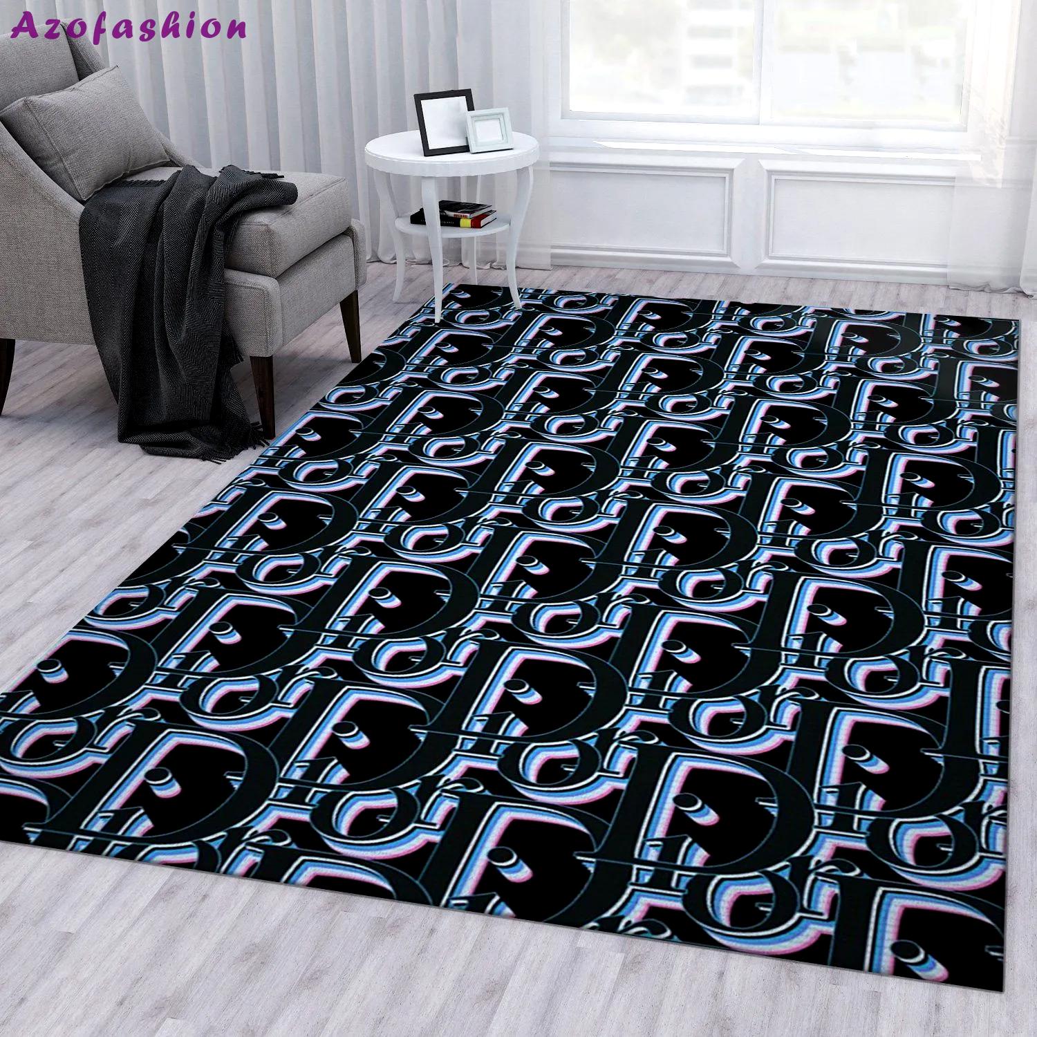 Dior logo type 742. Upgrade Your Living Room with Luxury Home Decor: Area Carpets, Floor Decor, Door Mats, and Hot Gift Items with style a High-End Fashion Brand Rectangle Rug