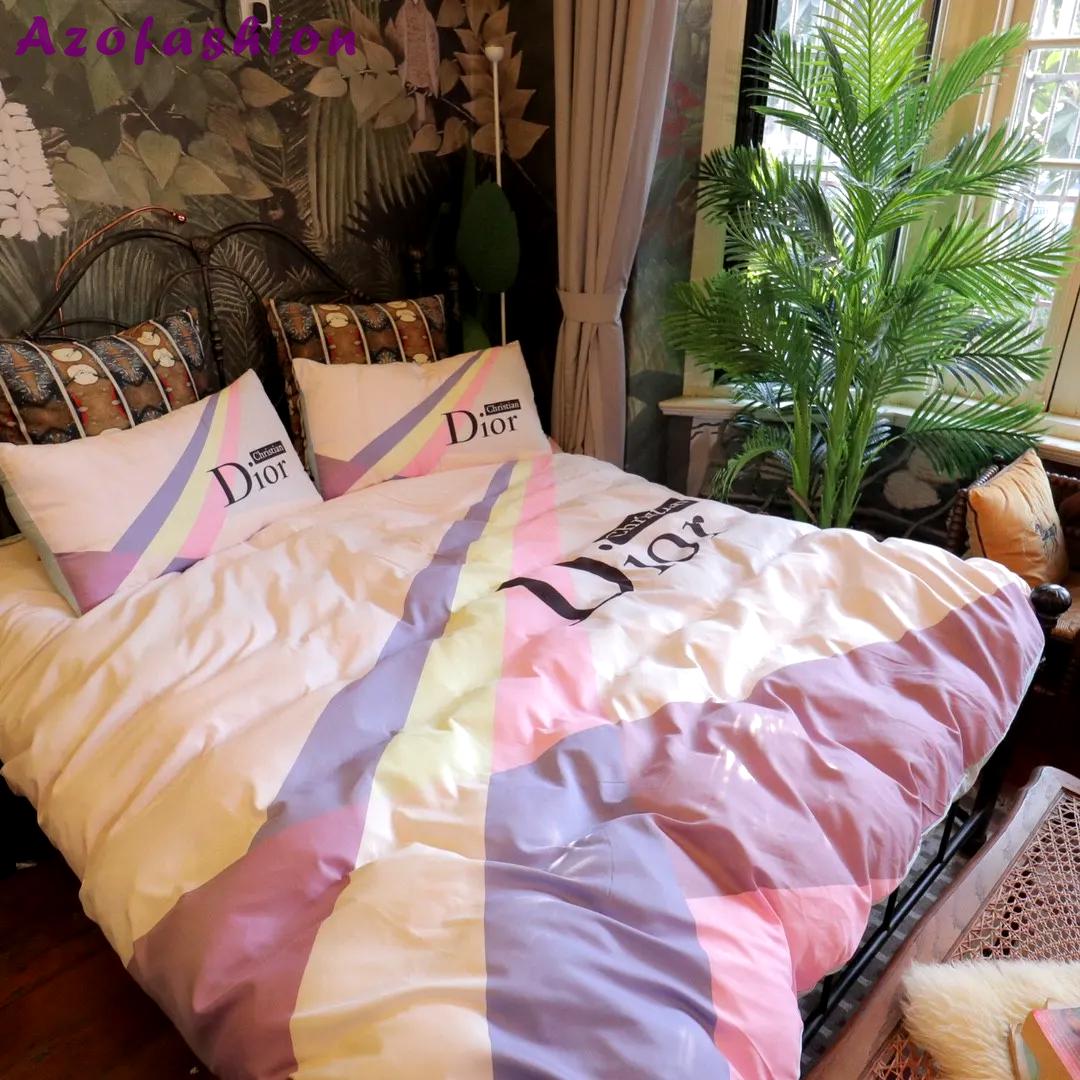Dior new printed bedding sets quilt sets duvet cover luxury brand bedding decor Bedding Sets