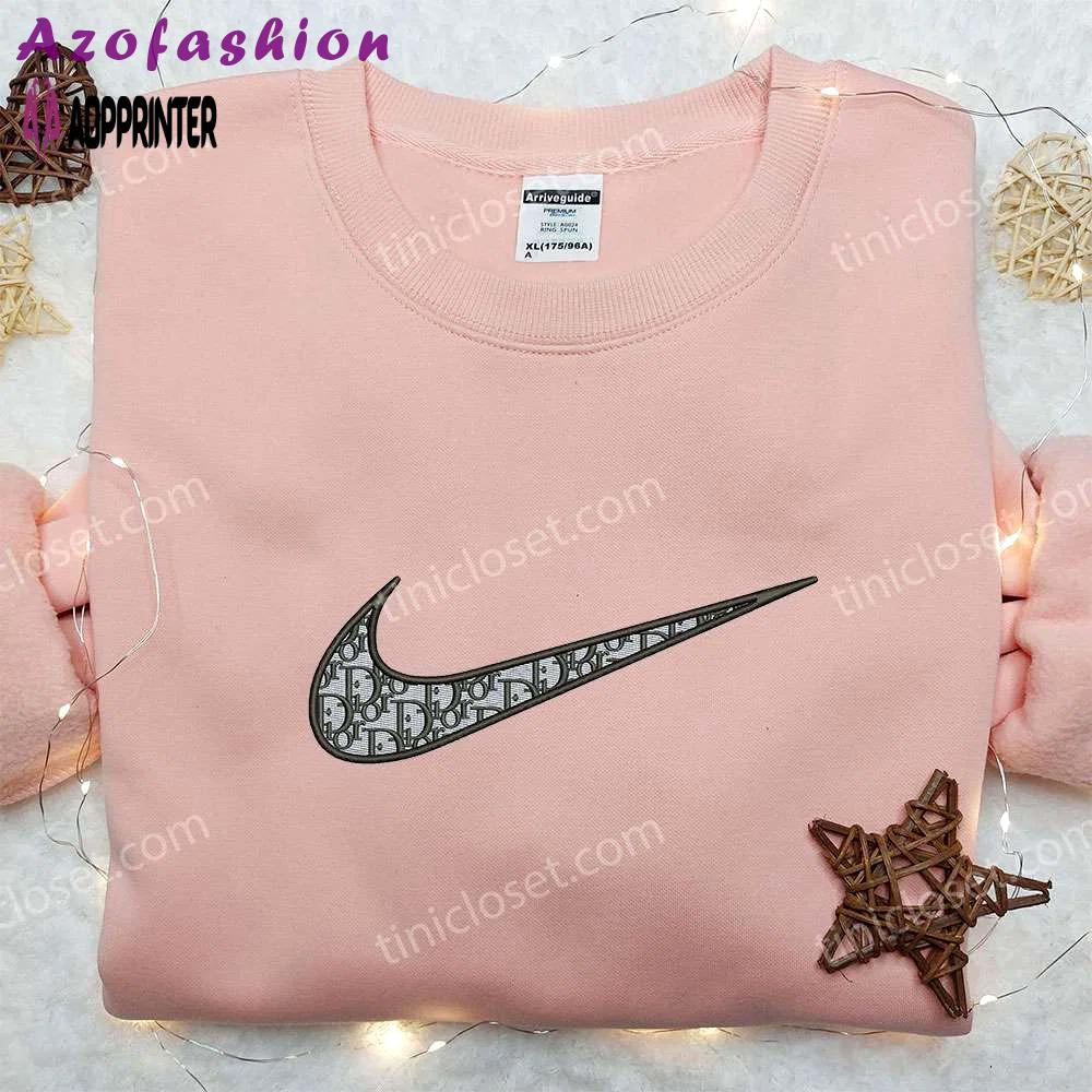 Dior x nike embroidered shirt: custom brand shirt for maximum style Embroidered Shirt