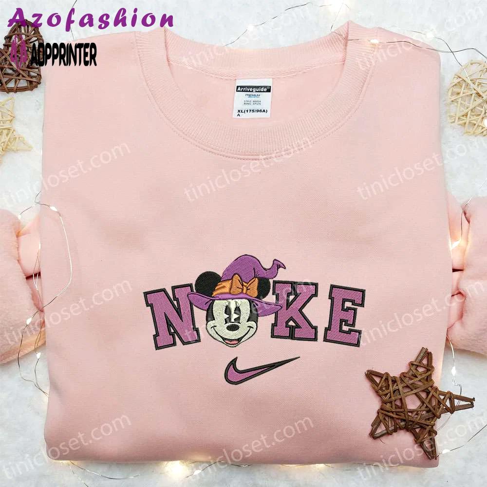 Disney halloween embroidered hoodie sweatshirt & t-shirt: nike x minnie mouse & inspired collection Embroidered Shirt