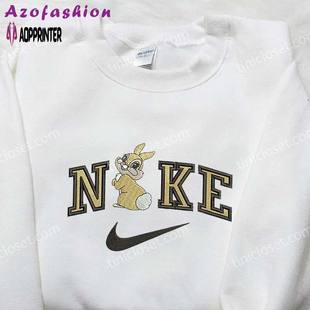 Disney inspired nike x miss bunny embroidered shirt – thumper & miss bunny design Embroidered Shirt