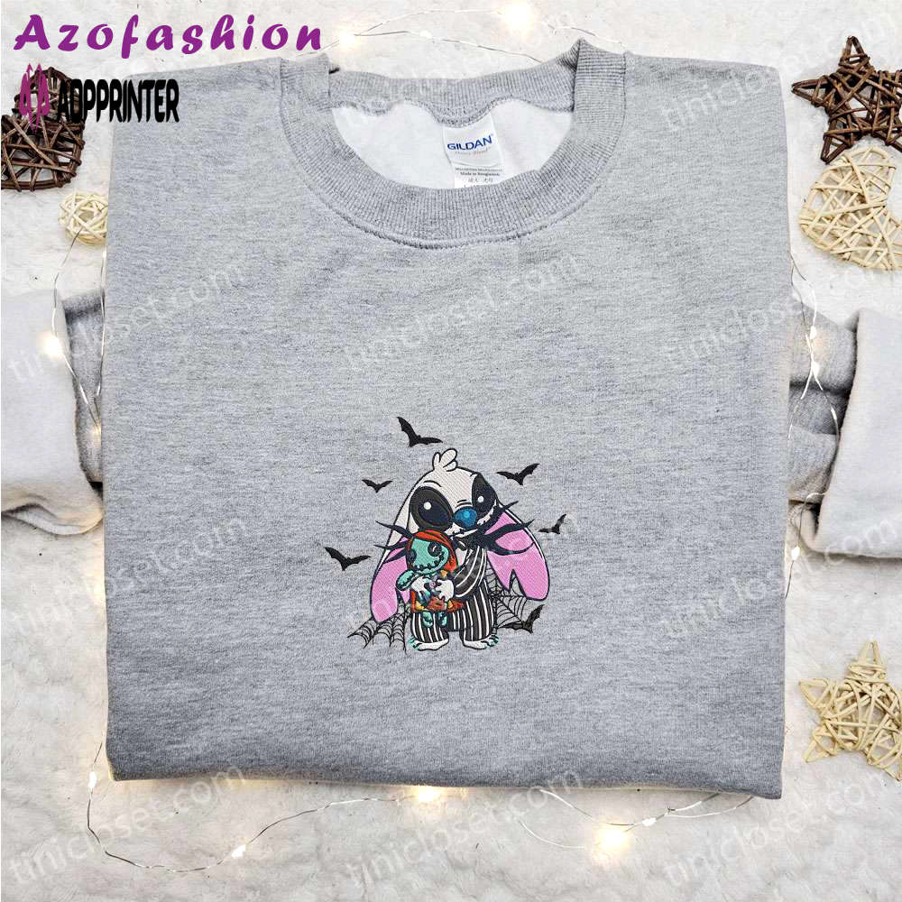 Disney jack skellington stitch sweatshirt – halloween cartoon hoodie Embroidered Shirt