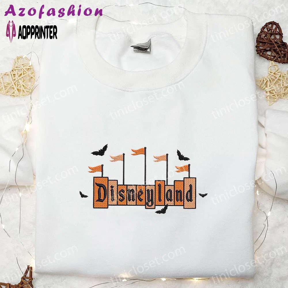 Disneyland halloween embroidered sweatshirt: spooky disney shirt for family Embroidered Shirt