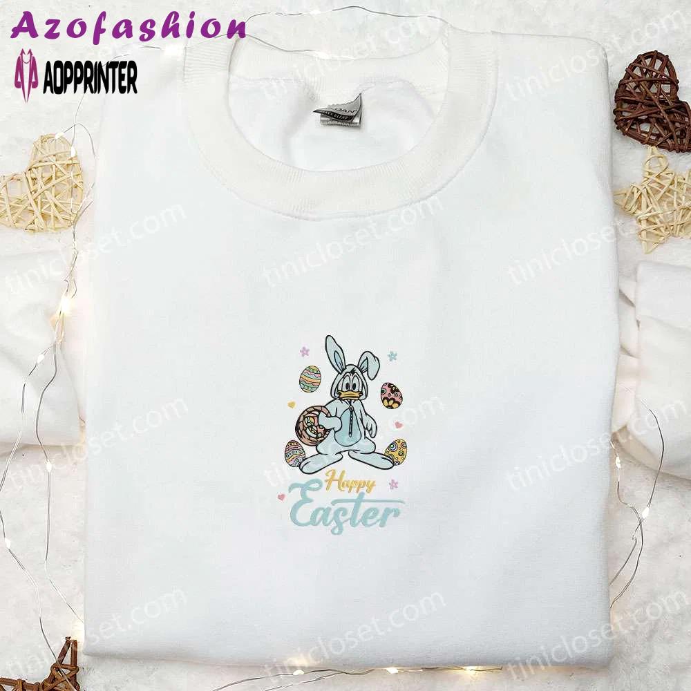 Donald duck easter shirt & thanksgiving hoodie – best holiday gift ideas Embroidered Shirt