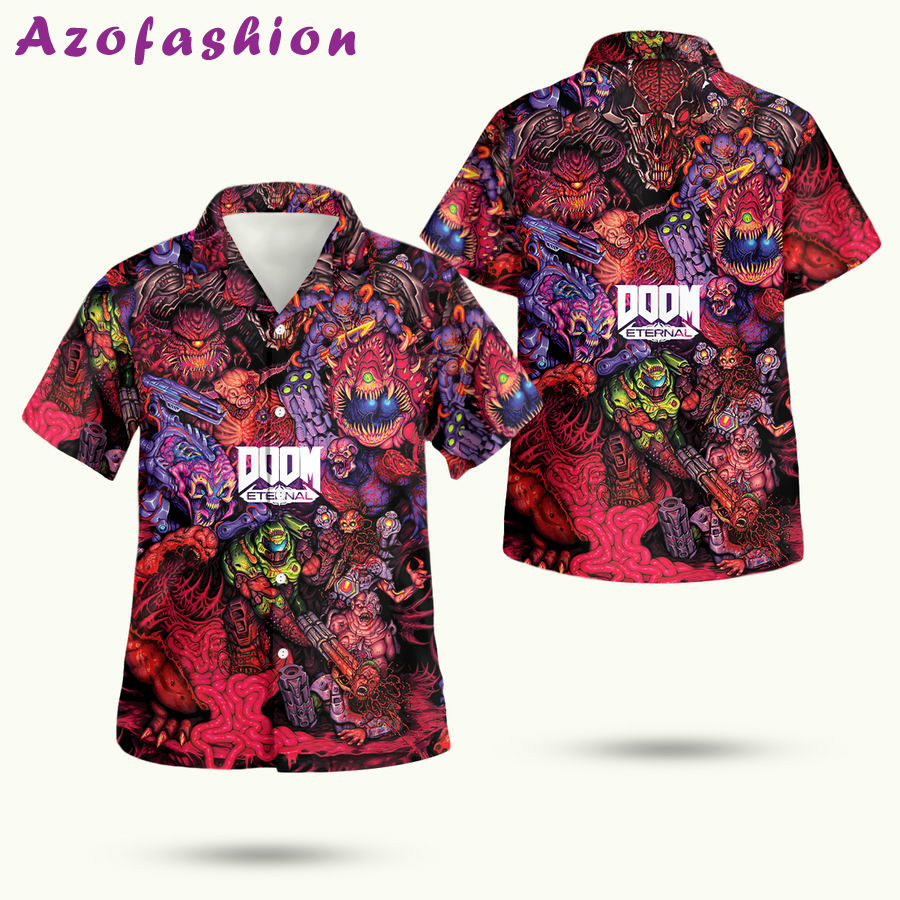 Doom eternal hawaiian shirt Hawaii Shirt Shorts & Flip Flops