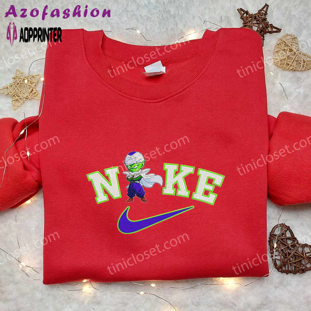 Dragon ball embroidered shirt nike inspired hoodie – piccolo x nike collection Embroidered Shirt