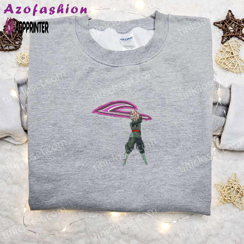 Dragon ball goku black zamasu x swoosh anime sweatshirt: best birthday gift for family Embroidered Shirt