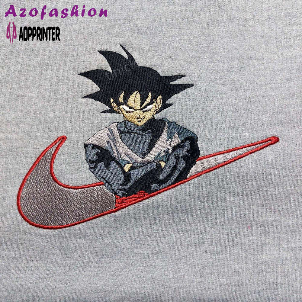 Dragon ball nike embroidered shirt sweatshirt & hoodie collection: son goku inspired designs Embroidered Shirt