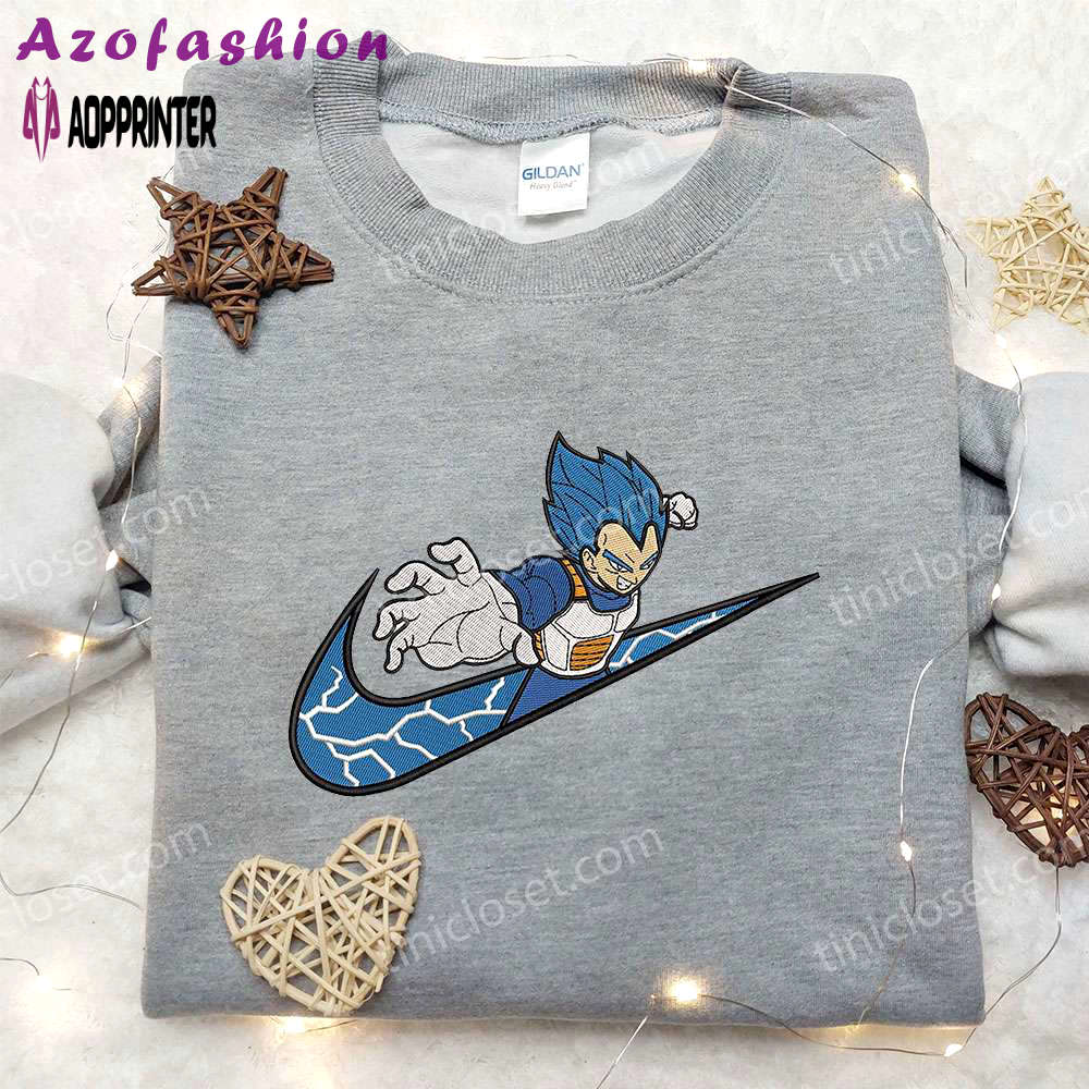 Dragon ball vegeta x nike hoodie & embroidered shirts: unique nike inspired apparel Embroidered Shirt