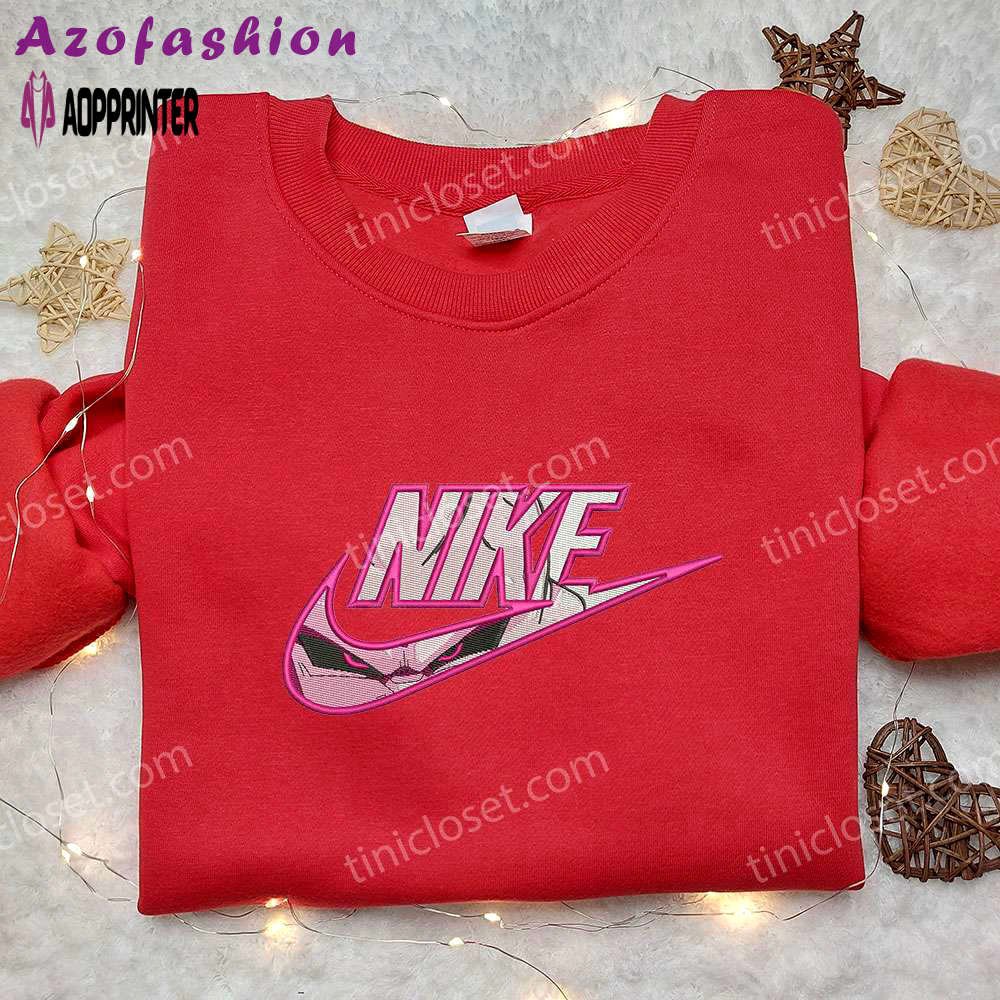 Dragon ball x nike pink frieza embroidered shirt – customized collectible Embroidered Shirt