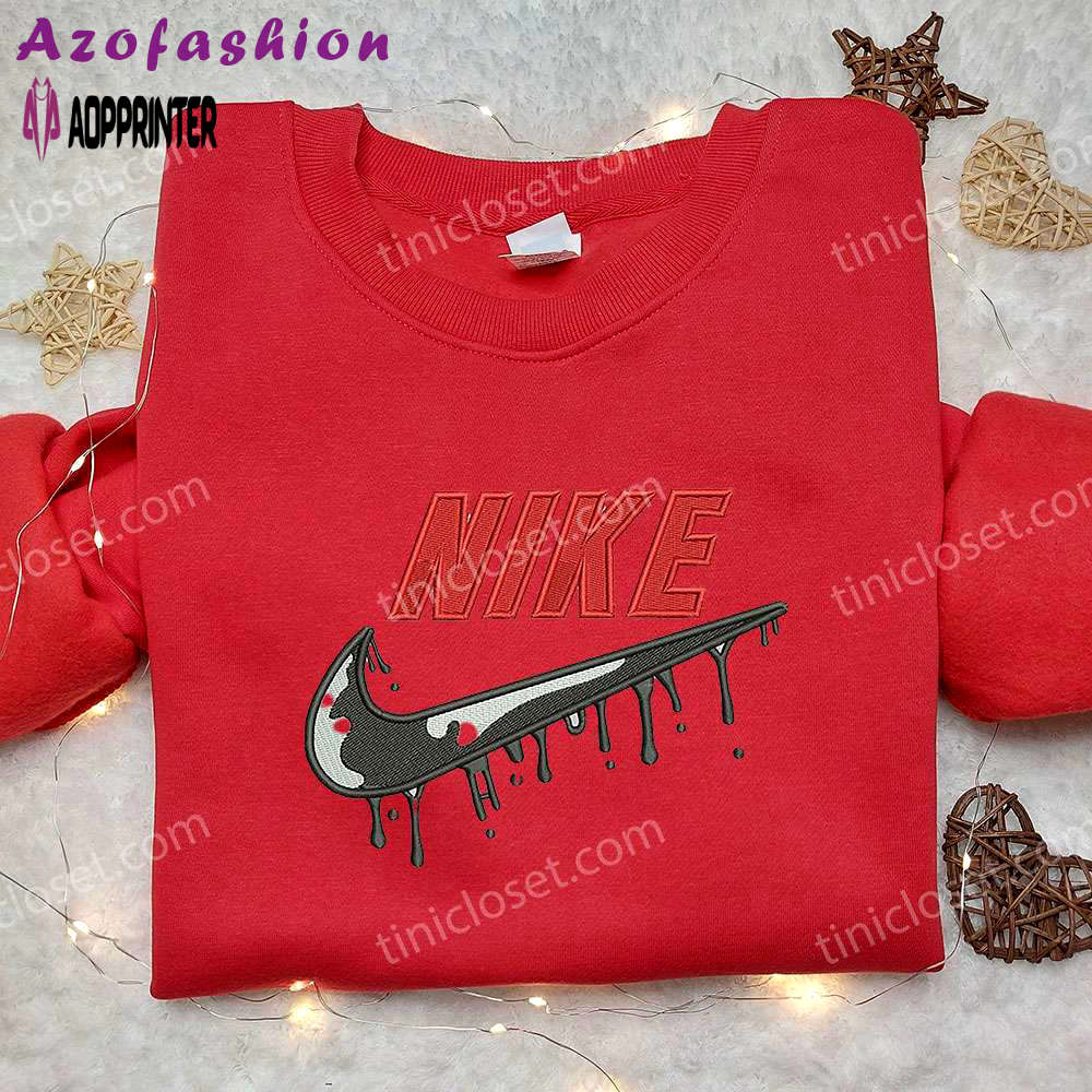 Drip x nike swoosh embroidered hoodie & shirt: best nike inspired birthday gift ideas Embroidered Shirt