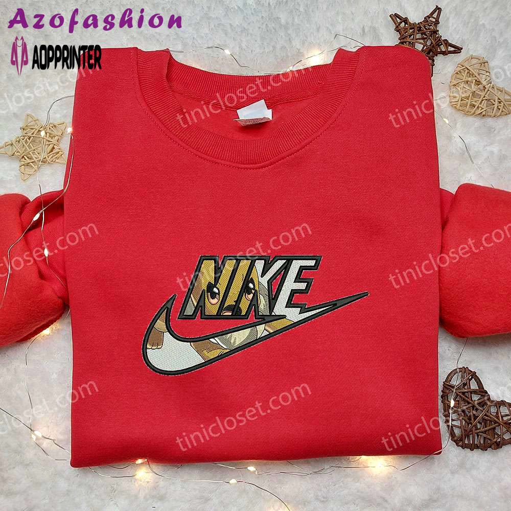 Eevee x nike embroidered sweatshirt: pokemon-inspired stylish nike shirt Embroidered Shirt