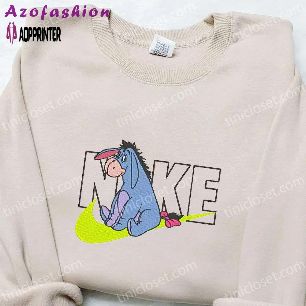 Eeyore x nike cartoon sweatshirt & disney characters t-shirt: best family gift ideas Embroidered Shirt