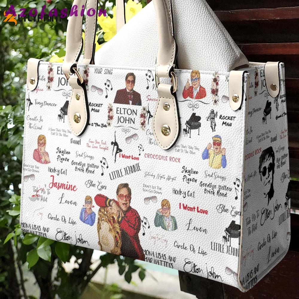Elton john lover leather hand bag gift for women’s day – perfect women s day gift 3170 Women Leather Hand Bag