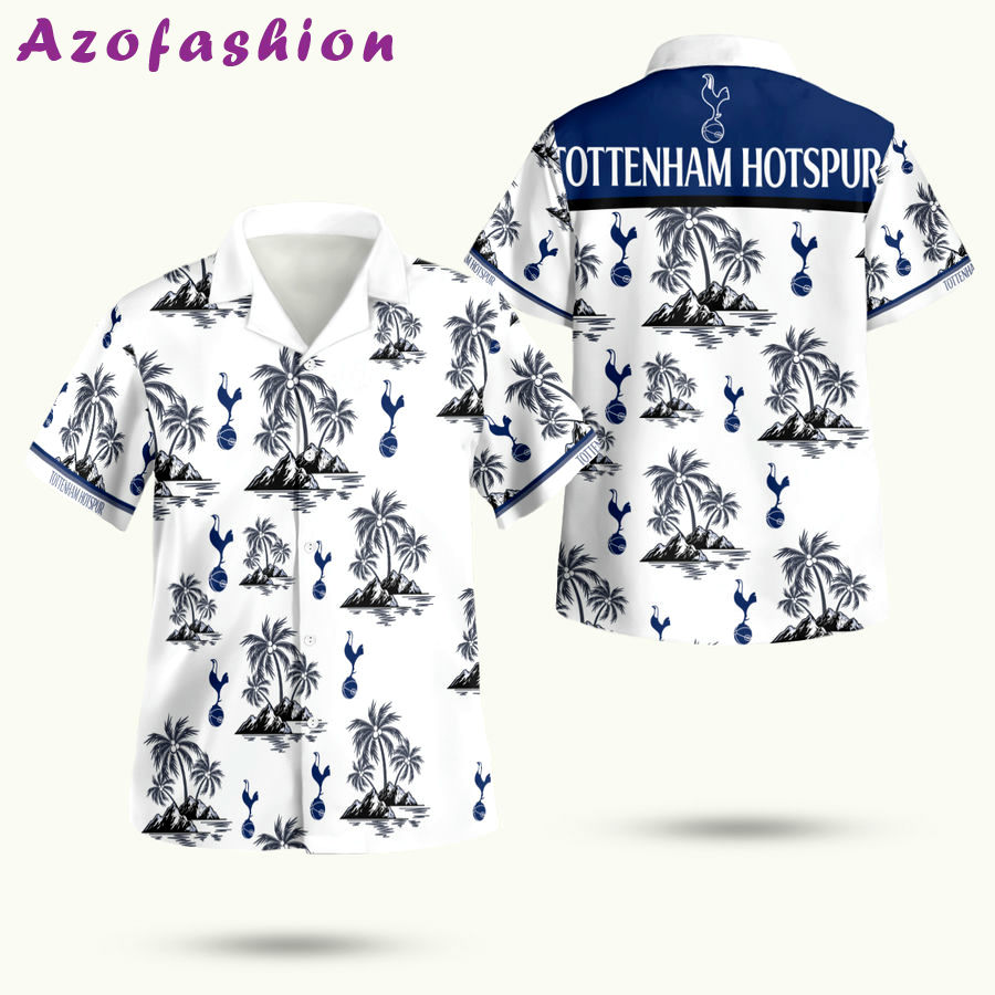 Epl tottenham hotspur floral hawaiian shirt Hawaii Shirt Shorts & Flip Flops
