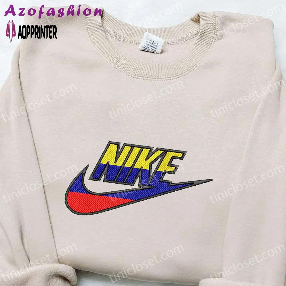 Equador x nike embroidered hoodie & shirt: best family gift nike inspired – shop now! Embroidered Shirt
