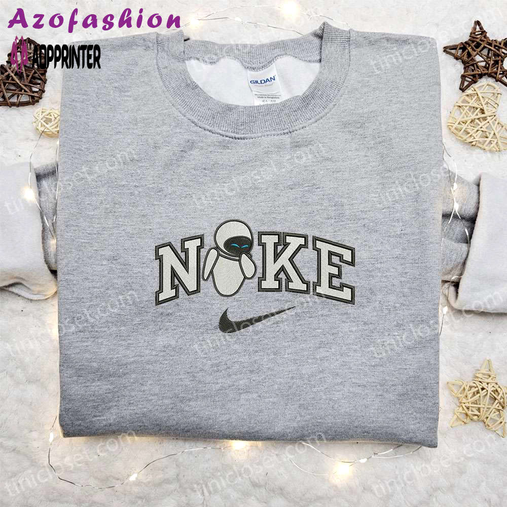 Eve x swoosh cartoon & disney characters embroidered sweatshirt: custom hoodie Embroidered Shirt