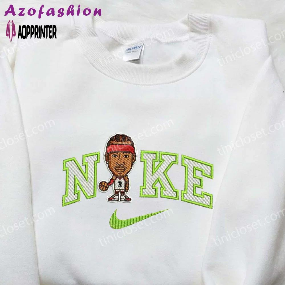 Exclusive allen iverson x nike embroidered shirt – perfect nba fan gift Embroidered Shirt