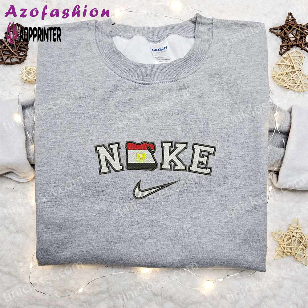 Exclusive egypt x nike swoosh embroidered & flag custom shirts Embroidered Shirt
