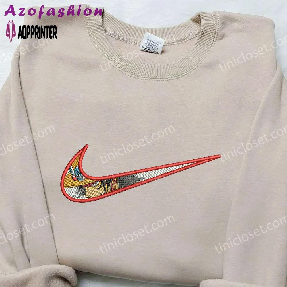Exclusive portgas d ace x nike embroidered sweatshirt: one piece inspired nike branded shirt Embroidered Shirt