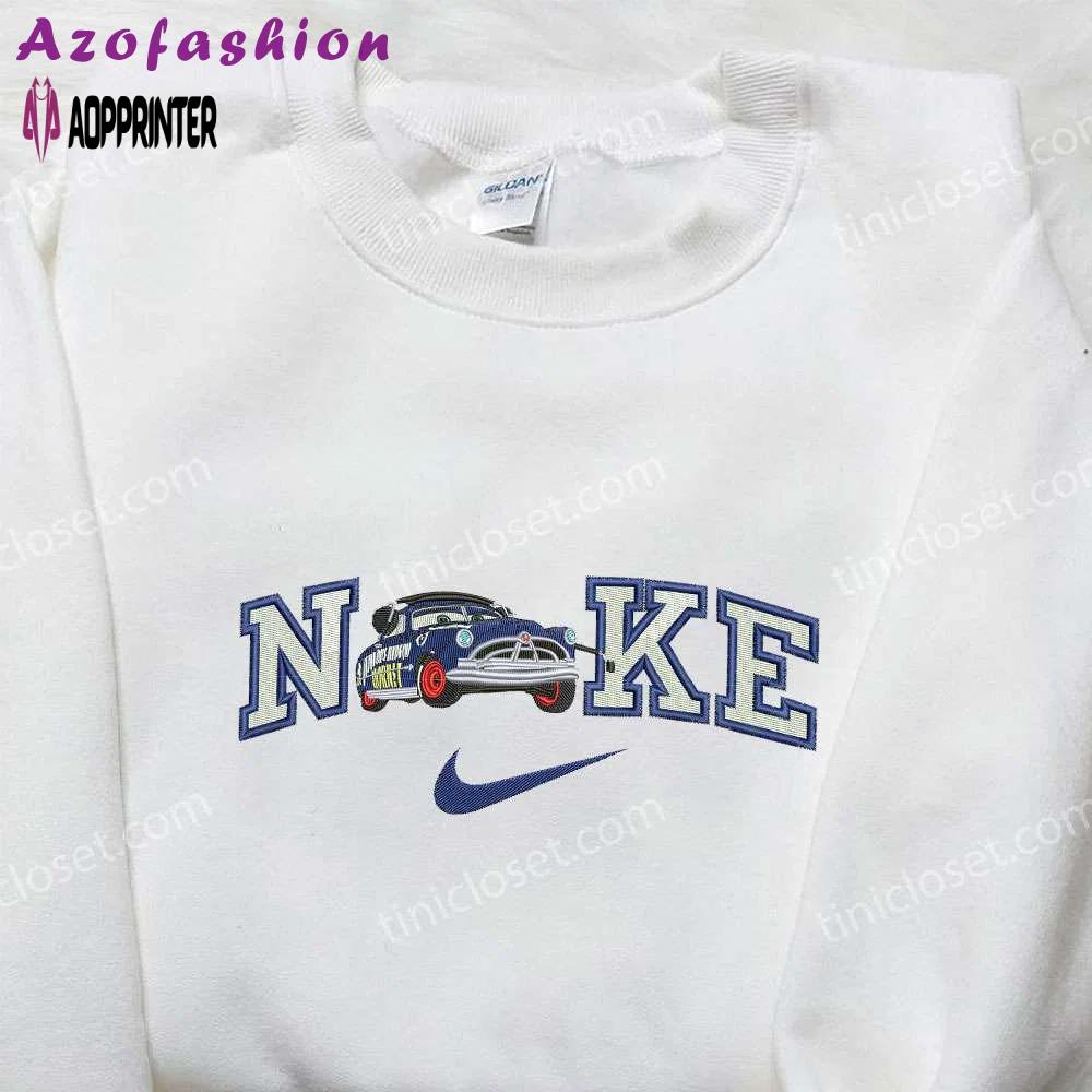 Fabulous hudson hornet x nike embroidered shirt – custom transportation tee Embroidered Shirt
