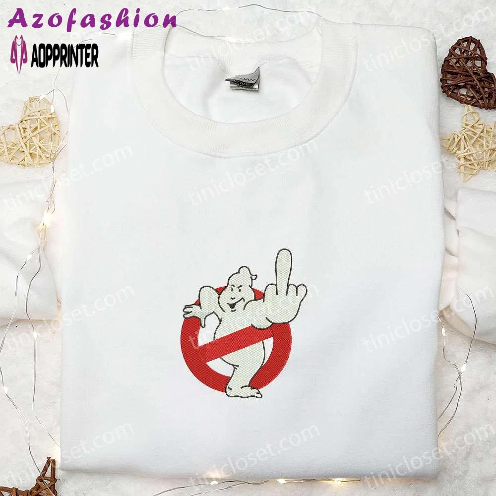 F*ck ghostbusters embroidered sweatshirt: halloween hoodie perfect gift for halloween lovers Embroidered Shirt