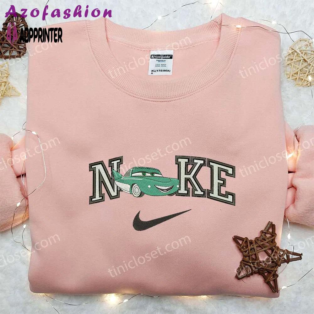 Flo car x nike embroidered shirt – customized car & nike logo tee Embroidered Shirt