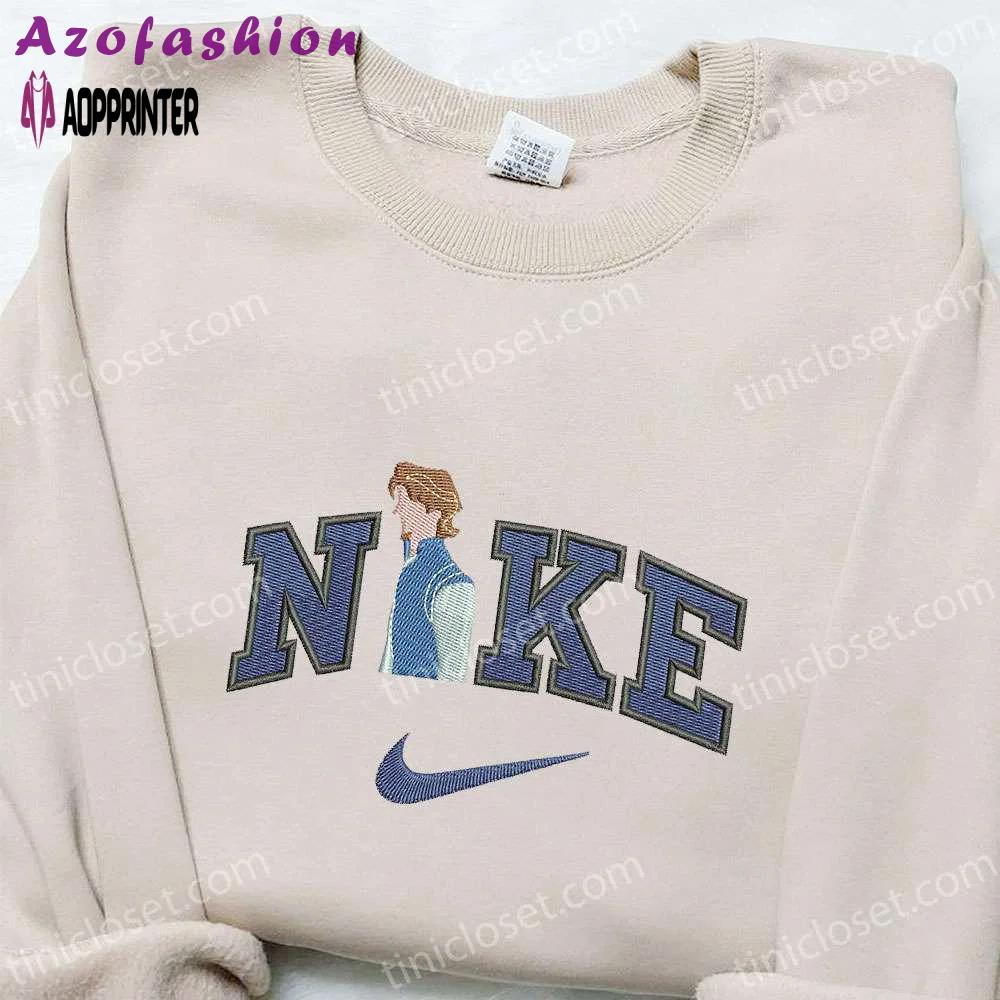Flynn rider x nike cartoon embroidered hoodie & tangled shirt nike inspired embroidery Embroidered Shirt
