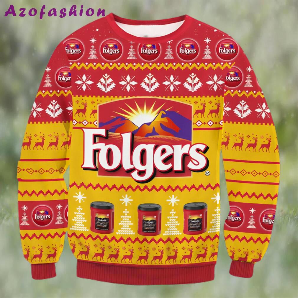 Folgers coffee ugly christmas sweater Christmas Ugly Sweater