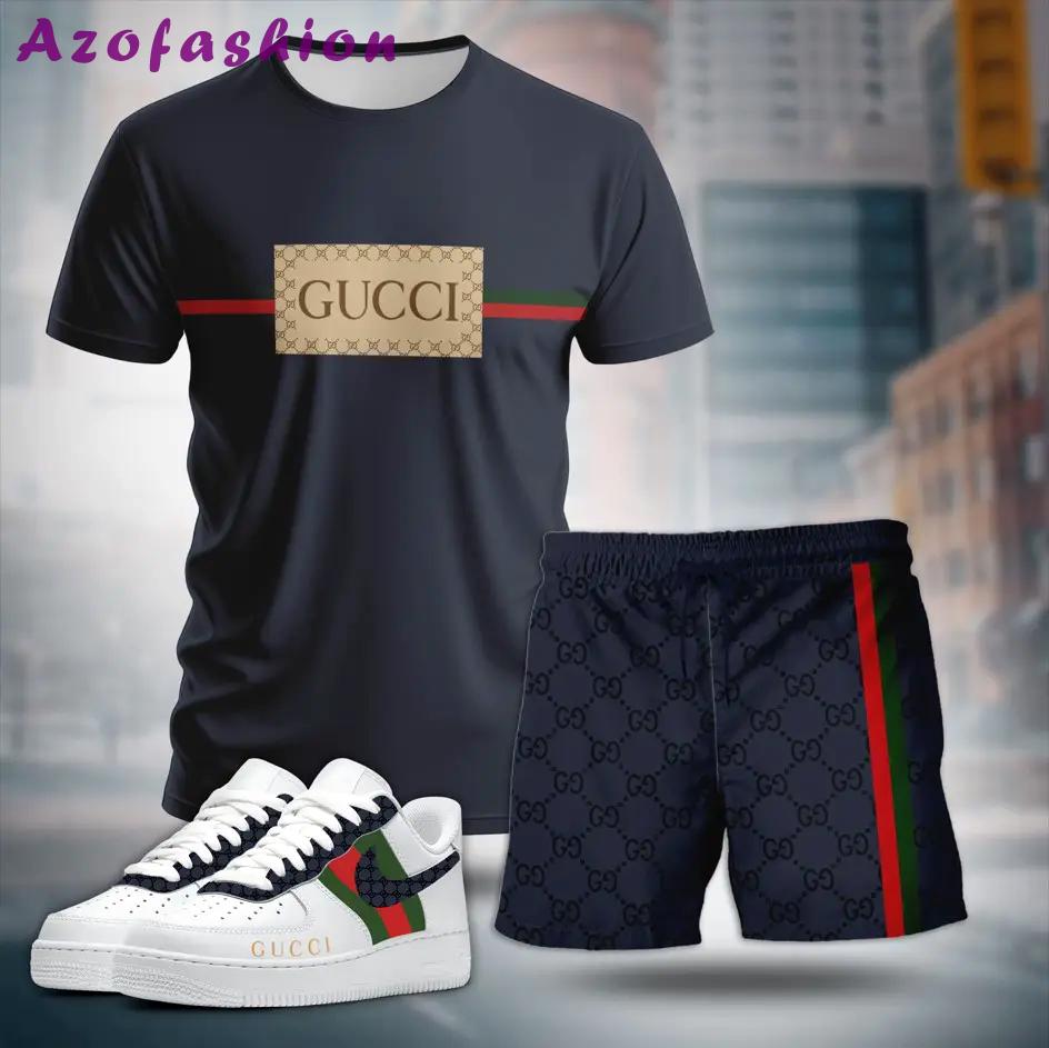 For the girls who love sleek dark looks, minimal logo stripe tee outfit t-shirt – black with center logo print | casual everyday outfit aesthetic ideas T-Shirt Short Sneakers Set