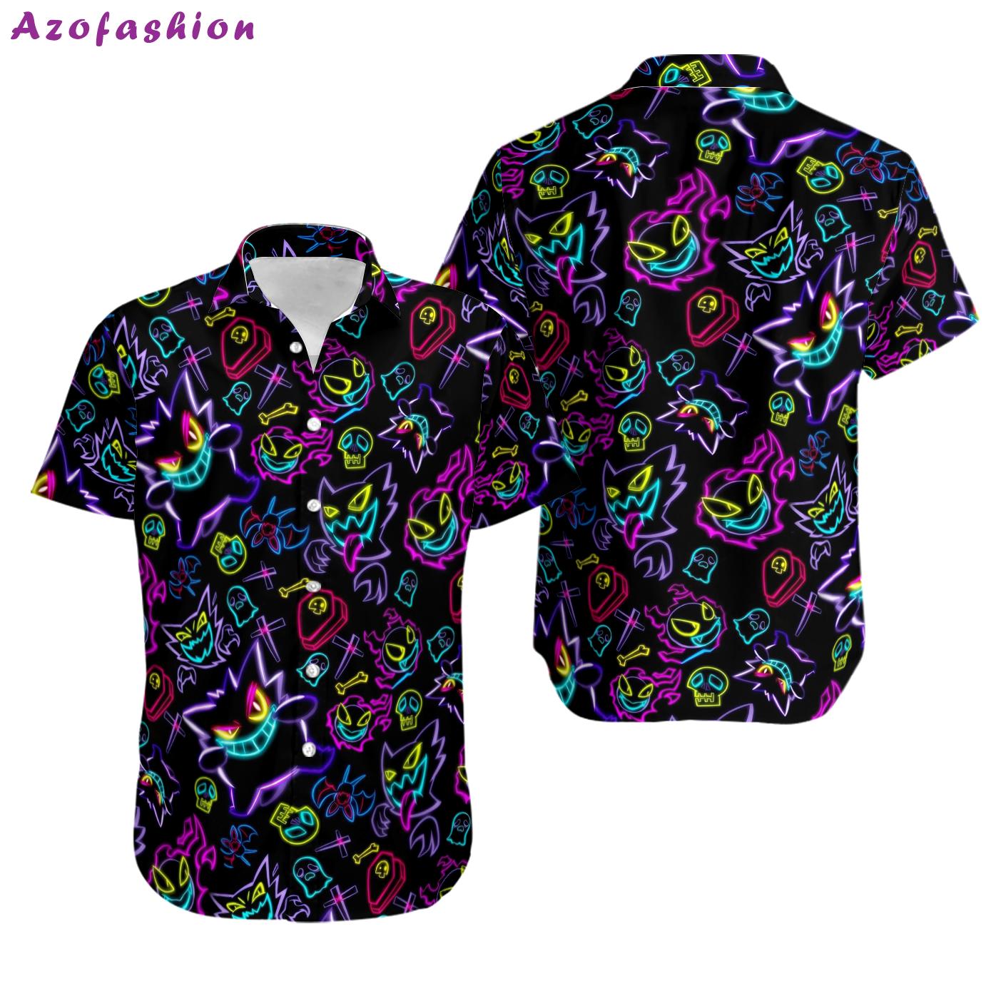 Gengar ghost hawaii shirt Hawaii Shirt Shorts & Flip Flops