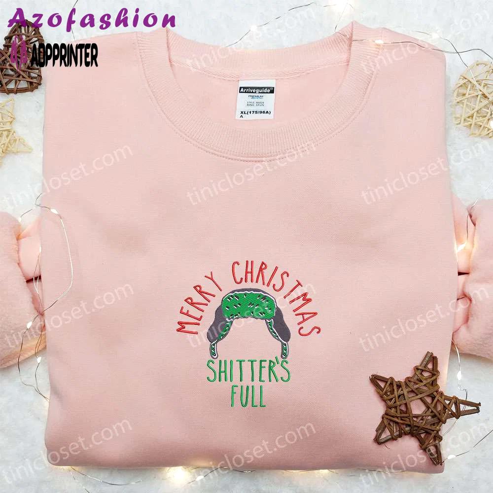 Get festive with merry christmas shitters full shirt & hoodie – best family christmas gifts! Embroidered Shirt