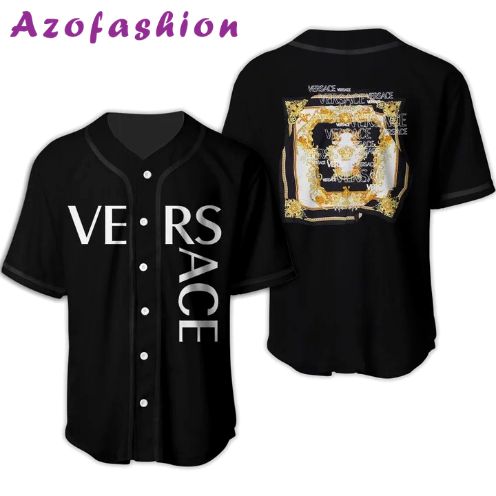Gianni versace black baseball jersey shirt luxury clothing clothes sport for men women hot 2023 Baseball Jersey Shirt